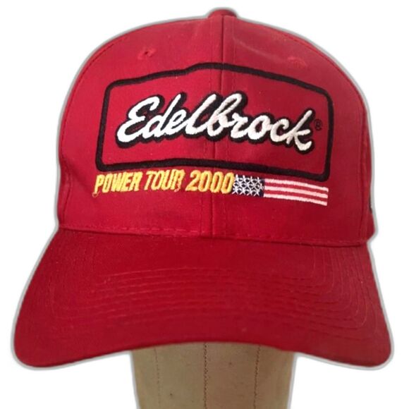 Y2K Vintage Red Edelbrock Hot Rod Power Tour 2000 Baseball Hat BNWOT - Picture 1 of 8